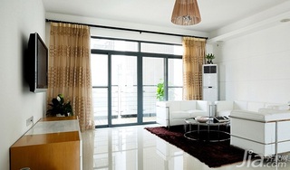 木水简约风格公寓小清新白色经济型100平米客厅沙发效果图