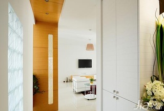 木水简约风格公寓经济型100平米玄关鞋柜效果图