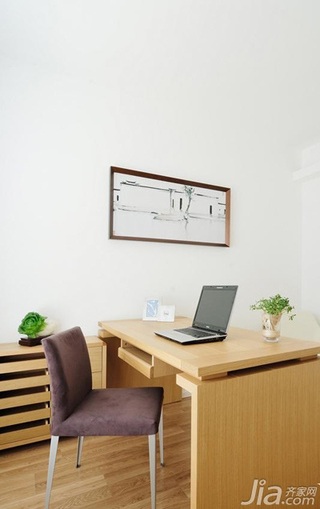 木水简约风格公寓经济型100平米书房书桌效果图