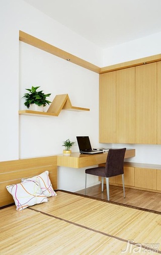 木水简约风格公寓经济型100平米卧室床效果图