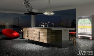 简约风格二居室富裕型130平米厨房橱柜设计