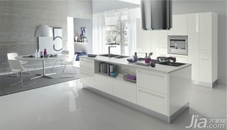 简约风格二居室白色富裕型130平米厨房橱柜安装图