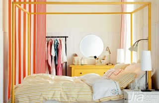 混搭风格二居室可爱富裕型90平米卧室床效果图