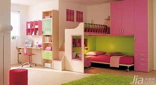 混搭风格二居室可爱富裕型120平米儿童房儿童床图片