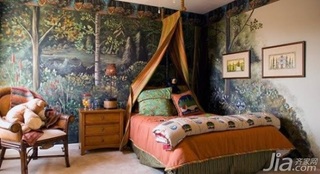 混搭风格二居室富裕型130平米卧室卧室背景墙床效果图
