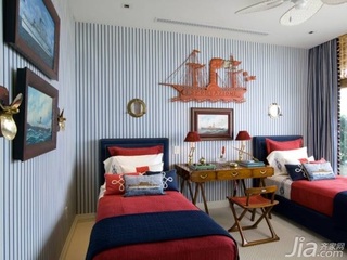 混搭风格二居室富裕型130平米卧室卧室背景墙床图片