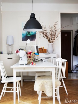 北欧风格二居室富裕型110平米餐厅餐桌效果图