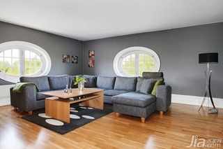 混搭风格公寓富裕型90平米客厅沙发背景墙沙发效果图