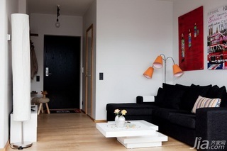 简约风格公寓黑白经济型50平米客厅沙发图片