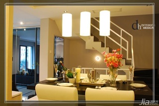 简约风格别墅富裕型140平米以上餐厅楼梯餐桌效果图