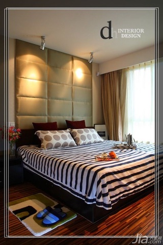 简约风格别墅富裕型140平米以上卧室卧室背景墙床图片