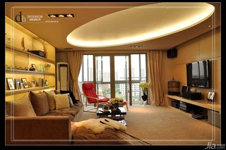 混搭风格公寓浪漫经济型130平米客厅吊顶沙发婚房家装图片
