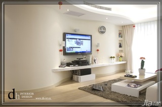 简约风格公寓唯美经济型130平米客厅电视背景墙沙发图片