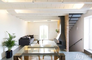 简约风格别墅富裕型90平米客厅吊顶餐桌效果图