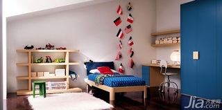 混搭风格二居室富裕型120平米儿童房儿童床图片