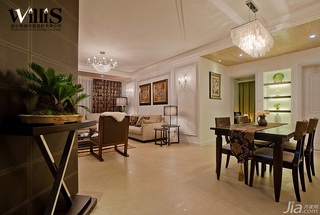 巫小伟简约风格公寓唯美富裕型130平米餐厅餐桌效果图
