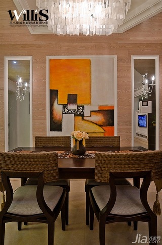 巫小伟简约风格公寓大气富裕型130平米餐厅餐桌效果图