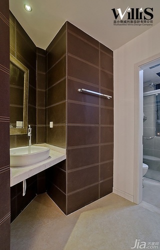 巫小伟简约风格公寓富裕型130平米卫生间洗手台图片