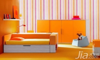 混搭风格三居室富裕型130平米儿童房卧室背景墙儿童床效果图