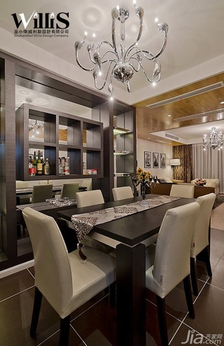 巫小伟简约风格公寓富裕型130平米餐厅餐桌图片