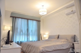 混搭风格二居室富裕型110平米卧室卧室背景墙床效果图