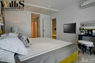 巫小伟简约风格公寓富裕型130平米卧室床效果图