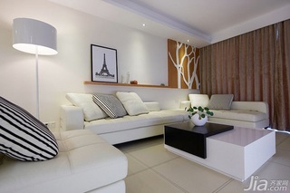混搭风格三居室富裕型130平米客厅吊顶沙发效果图