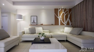 混搭风格三居室富裕型130平米客厅沙发背景墙沙发图片