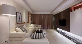 混搭风格三居室富裕型130平米客厅电视背景墙沙发效果图