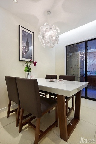 混搭风格三居室富裕型130平米餐厅餐桌效果图