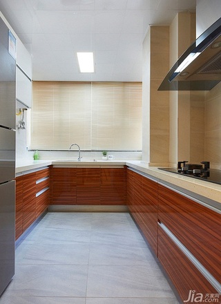 混搭风格三居室富裕型130平米厨房橱柜图片