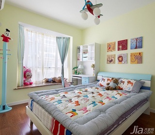 混搭风格三居室富裕型130平米儿童房飘窗儿童床效果图