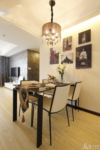 简约风格二居室经济型120平米餐厅餐厅背景墙餐桌图片