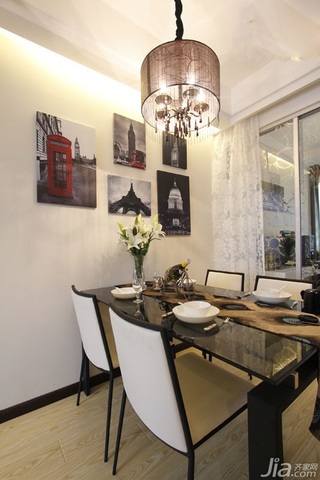 简约风格二居室经济型120平米餐厅餐厅背景墙餐桌图片