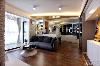 简约风格二居室富裕型80平米客厅吊顶沙发效果图