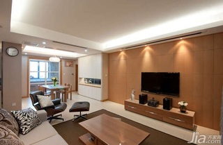 简约风格三居室富裕型80平米客厅吊顶电视柜效果图