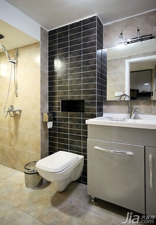 混搭风格一居室富裕型90平米卫生间洗手台婚房家居图片