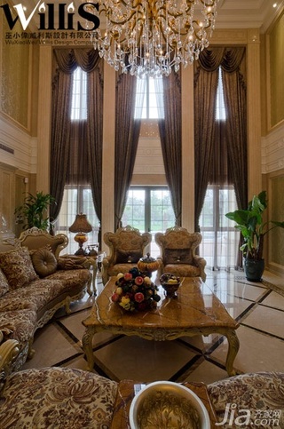 巫小伟欧式风格别墅奢华豪华型140平米以上客厅沙发效果图