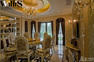 巫小伟欧式风格别墅奢华豪华型140平米以上餐厅餐桌图片