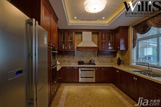 巫小伟欧式风格别墅豪华型140平米以上厨房橱柜订做