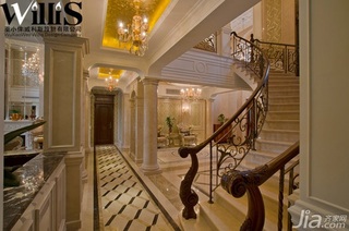 巫小伟欧式风格别墅奢华豪华型140平米以上楼梯装修效果图
