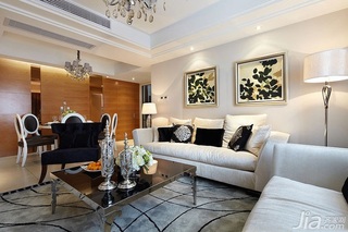 混搭风格三居室富裕型110平米客厅吊顶沙发图片