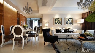 混搭风格三居室富裕型110平米客厅吊顶沙发效果图