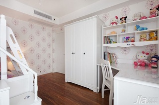 混搭风格三居室富裕型110平米儿童房儿童床效果图
