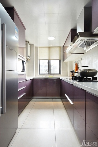 混搭风格三居室富裕型110平米厨房橱柜设计