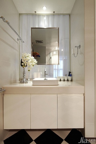 混搭风格三居室富裕型110平米卫生间洗手台图片