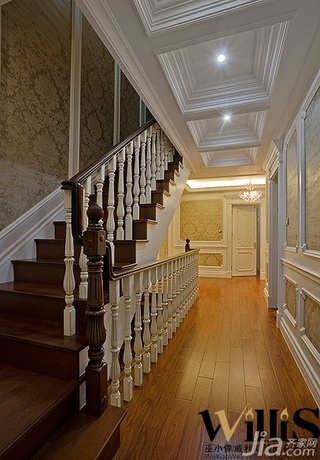巫小伟欧式风格别墅奢华豪华型140平米以上楼梯设计图
