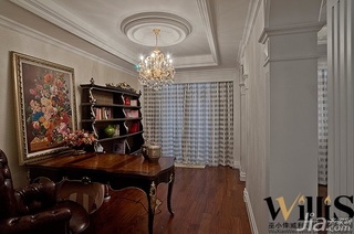 巫小伟欧式风格别墅豪华型140平米以上书房书桌效果图