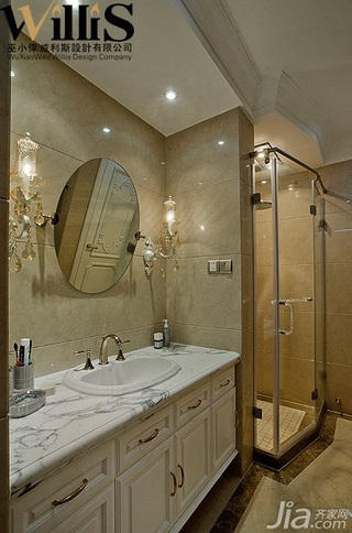 巫小伟欧式风格别墅豪华型140平米以上卫生间洗手台图片
