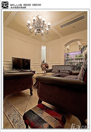 巫小伟混搭风格别墅大气富裕型140平米以上客厅沙发图片